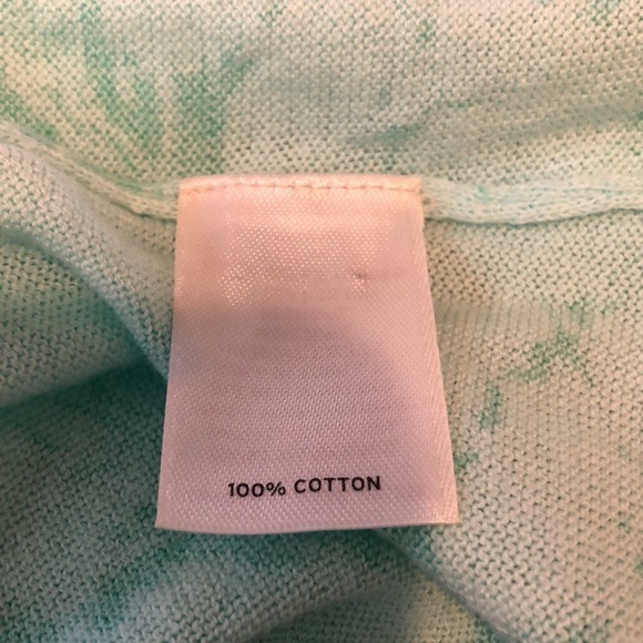 Halogen Floral Mint Green Lightweight Sweater Cardigan Size Medium - Picture 8 of 8